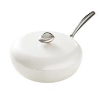 温仑山（VELOSAN） VE1106b 鹅卵石不粘炒锅 32cm （单位：个） 白色