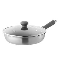 炊大皇（COOKER KING） TK28JG 钛康等离子不粘煎锅 锅具 28cm 银色（单位：个）