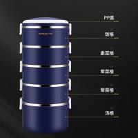 金钥匙 GK-3800BD-L 保温饭盒 3.8L 蓝色 (单位:个)