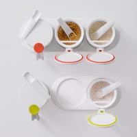 茶花（CHAHUA） 008001 圆点三组玻璃调味瓶 300ml*3个（单位：组）（白+橙色、白+绿色 颜色随机发货）