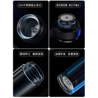 希诺 XN-7096 茶水分离双层玻璃杯 360ml 不锈钢色（单位：个）