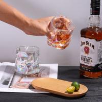 拜杰（BAIJIE）FD-29酒杯威士忌酒杯洋酒杯高颜值扭扭杯玻璃杯鸡尾酒杯 250ML*2（单位：组）炫彩色