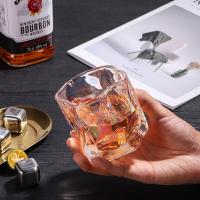 拜杰（BAIJIE）FD-29酒杯威士忌酒杯洋酒杯高颜值扭扭杯玻璃杯鸡尾酒杯 250ML*2（单位：组）炫彩色