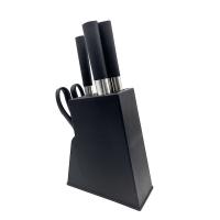 艾逸瑶选 CJ-21017 布莱梅刀具五件套 砍切刀 厨师刀 果皮 刀座 剪刀 （单位：套） 黑色