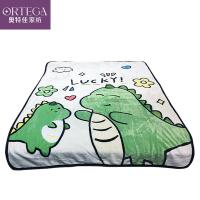 奥特佳（ORTEGA） 毛毯 漫画午睡家纺 JF070021 100*140cm (单位:条) 绿色
