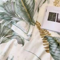 奥特佳（ORTEGA） 001-010181 珍丝提花四件套 被套：200*230cm*1 床单：250*250cm*1 枕套：48*74cm*2 (单位:套)绿色带花