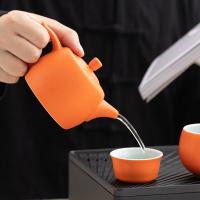 贝格帝 BGD-XJ08 旅行茶具皮包套装 8件套茶壶*1+茶叶罐*1+主人杯*1+品茗杯*3+茶盒*1+皮盒*1（单位：套）颜色随机
