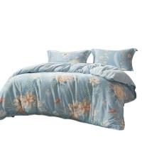 富安娜（fuanna）金蕊玉露 纯棉四件套 被套203*229cm 床单230*240cm 枕套74*48cm (单位：套)