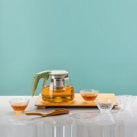 艾逸瑶选 CJ-21150 沁翠玻璃茶壶套装 茶壶950ml*1 茶杯70ml*4 (单位:套)  新老包装随机发货