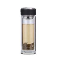 百斯克 BSK-BB700840 格韵茶水分离双层玻璃杯 300ml (单位: 个)