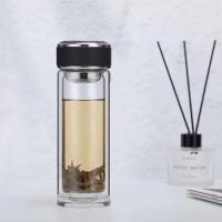 百斯克 BSK-BB700840 格韵茶水分离双层玻璃杯 300ml (单位: 个)