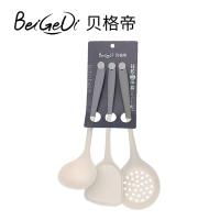 贝格帝 BGD-CJ903 硅胶锅铲三件套 锅铲32*9cm 汤勺29*9cm 漏勺32*10cm（单位：袋） 新老包装随机发货