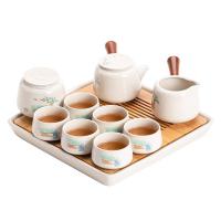 苏氏陶瓷（SUSHI CERAMICS） 草木灰釉 草木壶茶具组 春意 侧把壶210ml*1/公道杯160ml*1/茶叶罐230ml*1/品茗杯80ml*6/干泡盘*1(单位：套)