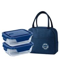 贝格帝 BGD-BF02 玻璃饭盒套装 680ml*2个（单位：套） 颜色随机发货