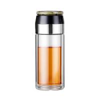百斯克 BSK-BB222640 尊享泡茶师双层玻璃杯 260ml(单位：个) 颜色随机