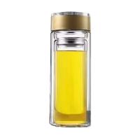 百斯克 BSK-BB240260 典雅茶水分离双层玻璃杯 300ml(单位：个) 颜色随机