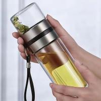 百斯克 BSK-BB591640 尊享泡茶师双层玻璃杯 400ml(单位：个) 颜色随机