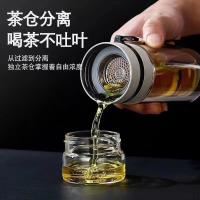 百斯克 BSK-BB591640 尊享泡茶师双层玻璃杯 400ml(单位：个) 颜色随机