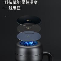 富光（FUGUANG） WFZ1189-580B 梦想家316不锈钢智能显温带把办公保温杯 580ml（单位：只）黑色