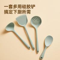 炊大皇（COOKER KING） SL05GJ 松绿硅胶小锅铲/汤勺/捞勺铲 四件套 松绿色 (单位:个)