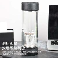 贝格帝 BGD-QYB350 清韵茶水分离玻璃杯 350ml 透明（单位：个）