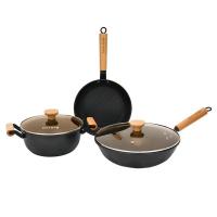 巴尔德 BT-1055 晶钻三件套 炒锅30cm+煎锅24cm+汤锅24cm（单位：套）