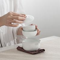 金镶玉 月亮 茶具快客杯套装 3件套（1壶、2杯）（单位：套）   白色