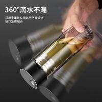 贝格帝 磁弹双层玻璃杯 BGD-CXB300 300ml (单位:个) 绅士黑/高端银 颜色随机