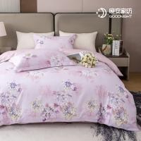 晚安家纺 奕彩 A类全棉印花四件套 L码 被套200*230cm 床单230*245cm 枕套48*74cm （单位：套）