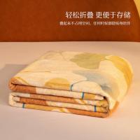 水星家纺（MERCURY） 叶朦胧 法兰绒毯 毯子 180*200cm 奶茶杏（单位：条）