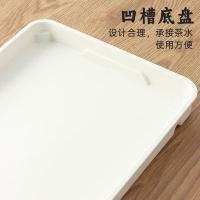 拜杰（BAIJIE） GJ-255 中圆角竹韵茶盘 中圆角款 36.5*23.5*3cm （单位：个）白色