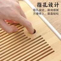 拜杰（BAIJIE） GJ-255 中圆角竹韵茶盘 中圆角款 36.5*23.5*3cm （单位：个）白色