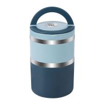 艾逸瑶选 CJ-21041 贝卡斯双层不锈钢饭盒 930ML（单位：个）包装随机