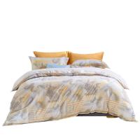 富安娜（fuanna）713102482 晨光慢调磨毛四件套（被套203*229cm+ 床单230*250cm+枕套74*48cm*2个）（单位:套）