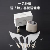 欧欧优（OOU） DJ0022B 黑鲸刀具套装 七件套(单位：套) 刀座+磨刀器+厨房剪刀+水果刀+厨师刀+菜刀+砍骨刀