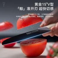 欧欧优（OOU） DJ0022B 黑鲸刀具套装 七件套(单位：套) 刀座+磨刀器+厨房剪刀+水果刀+厨师刀+菜刀+砍骨刀