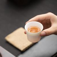 苏氏陶瓷（SUSHI CERAMICS） 悬停马蹄 白瓷功夫茶盖碗小套装 盖碗130ml*1 茶杯40ml*2（单位：套）白色