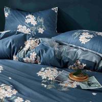 梦洁家纺 1010189018 梦沐色纯棉印花四件套  被套200*230cm 床单230*250cm 枕套48*74cm*2 (单位: 套)