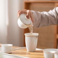 苏氏陶瓷（SUSHI CERAMICS） 脂白简约 功夫茶具带干泡茶盘套组 盖碗150ml*1 公道杯170ml*1 主人杯70ml*1 品茗杯50ml*8 茶漏组*1 茶盘*1（单位：套）白色