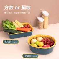 捷扣捷扣（JEKO＆JEKO） 厨房淘米洗菜盆 收纳盒/箱 双层椭圆 颜色随机（单位：套）