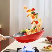 炊大皇（COOKER KING） 钛盾0氟 炒锅 锅具 32cm 红色（单位：个）