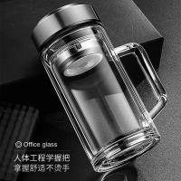 斯弥儿 双层商务 玻璃杯 370ml (单位:个) 钢本色