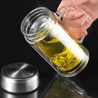 斯弥儿 双层商务 玻璃杯 370ml (单位:个) 钢本色
