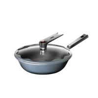 百斯克 BSK-BLW32JG 鸢尾冰裂纹微压炒锅 32cm (单位:个) （带锅盖）
