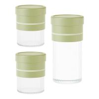 艾逸瑶选 晶萃系列百变储物罐3件套 CJ-21075 储物罐500ml*2(可扩容至700ml)+储物罐1000ml*1(可扩容至1200ml) （单位:套）