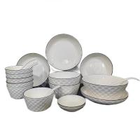 百斯克 BSK-TT230304爱家钻石22件餐具套装（4.5英寸碗*6、4英寸碟*2、三弯勺*6、7寸盘*2、 8寸盘*2、6英寸碗*2、8英寸碗*1、汤勺*1）（单位：套）