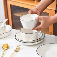 百斯克 BSK-TT230304爱家钻石22件餐具套装（4.5英寸碗*6、4英寸碟*2、三弯勺*6、7寸盘*2、 8寸盘*2、6英寸碗*2、8英寸碗*1、汤勺*1）（单位：套）