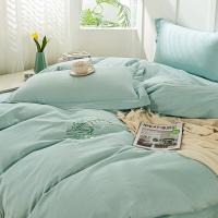 多喜爱（Dohia） 棉韵悠然 床品四件套 被套203*229cm+床单230*245cm+枕套48*74cm*2（单位：套）薄荷绿