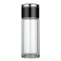 百斯克 BSK-BB210140 臻享温显茶水分离双层玻璃杯 300ml (单位:个)
