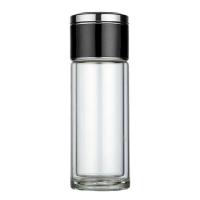 百斯克 BSK-BB210140 臻享温显茶水分离双层玻璃杯 300ml (单位:个)
